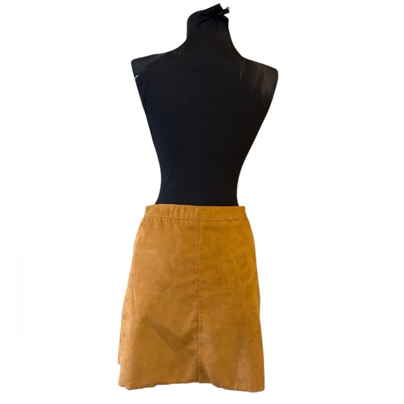 Tan Faux Suede Mini Skirt - Picture 6 of 9